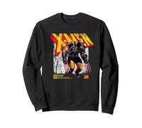 Marvel X-Men Wolverine Info Felpa, Unisex per Adulti, Nero, S