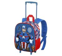 Marvel Zaino 3D con Ruote Piccolo 26 x 34 cm, Capacità 12.5 L, Blu First