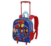Marvel Zaino 3D con Ruote Piccolo 26 x 34 cm, Capacità 12.5 L, Blu Spinners