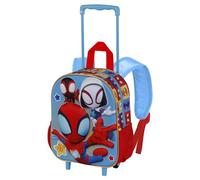Marvel Zaino 3D con Ruote Piccolo 26 x 34 cm, Capacità 12.5 L, Blu Three