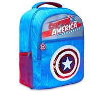 Marvel Zaino Capitan America, Zaini Scuola Elementare Media Asilo Per Bambini, Zainetto Scudo Captain America In Paillettes Reversibili, Regali Per Ragazzi, Idea Regalo Compleanno Bambino Avengers
