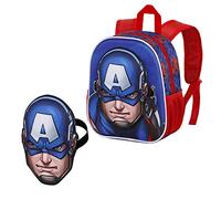 Marvel Zaino Maschera, 24 x 27 cm, Capacità 6 L, Blu C. America