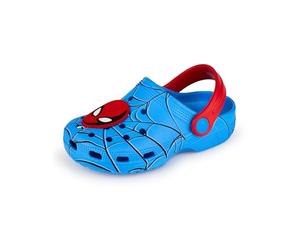 Marvel Zoccoli Spiderman per Ragazzi | Calzature Slip-on per Bambini con ciondoli Originali di Spider-Man in Blu | Sandali con Cinturino Regolabile per Interni ed Esterni