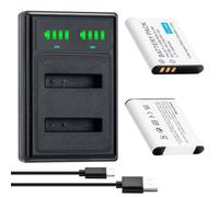 Marveleese 2 batterie Li-50B e caricabatterie per Olympus Tough TG-870 TG-850 TG-835 TG-830 iHS TG-820 iHS TG-810 TG-805 TG-630 iHS TG-610
