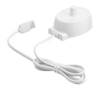 Marveleese Stazione di ricarica per spazzolino elettrico Braun Oral B Pro 650, Pro 2000, Pro 3500, Pro 3900, Smart 6000N, iO4, iO5, iO6, Kids, Vitality, Genius X, caricatore USB tipo 3757, bianco