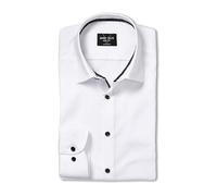 Marvelis Camicia Body Fit Tinta Unita, Nero, 40