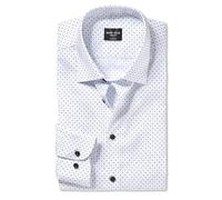 Marvelis Camicia da uomo a maniche lunghe, tinta unita, 18 New York Kent, Bianco 00, 45