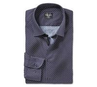 Marvelis Camicia da uomo a maniche lunghe, tinta unita, 18 New York Kent, Rosso scuro 39, 46