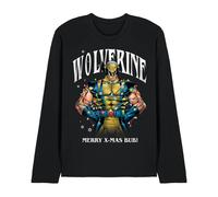 MarvelMerry Xmas Bub Maglietta Wolverine Manica Lunga Donna (TV26456)