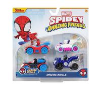 Spidey und seine Super-Freunde SNF0200 - Set di 4 veicoli in metallo, giocattolo