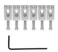 Marvexi 6 sellette per ponte per chitarra con chiave esagonale, in lega di zinco resistente, per sistema tremolo, compatibile con chitarre elettriche Fender Stratocaster e Telecaster, 6 pezzi