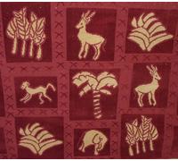 Marvic Textiles Velluto Tessuto Africano Rosso Fodera Cuscino Utilizzare