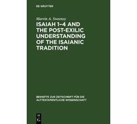 Marvin A. Sween Isaiah 1-4 and the Post-Exilic Understanding (Copertina rigida)