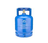 Marvin Bombola Gas Ricaricabile da Campeggio Vuota per Propano (UN1965) con Maniglia Alta Portatile Uscita Rubinetto W20X1/14 SX M Verticale (3 KG)