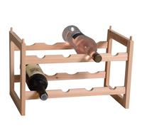 Marvin Cantinetta Vini in Legno JOY Cantina Porta Bottiglie Vino Mobile Scaffali Ripiani da Terra Tavolo per Casa Cucina Enoteca (8 BOTTIGLIE)