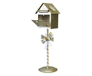 Marvin Cassetta della Posta di Natale per Babbo Natale, Lettere Santa Claus, Decorazione Natalizia Ideale per la Casa, Negozi o Vetrine (Champagne)