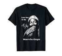 Marvin Gaye Vintage Soul Musica Let's Get It On Grafica Maglietta