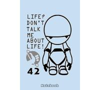 Marvin - Hitchhiker's Guide to the Galaxy Notebook: Lined College Ruled Paper, Planner, Diary, Journal, 6x9 120 Pages, Matte Finish Cover