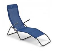 Marvin Lettino Basculante da Giardino Swing Sdraio Oscillante in Acciaio Telo Textilene Traspirante Relax Ergonomico per Esterno Terrazzo Balcone (Blu)