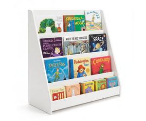 Marvin Libreria Montessoriana per Bambini in Legno con 4 Ripiani Frontali, Porta Libri Montessori per Cameretta, Scaffale Educativo Basso con Bordi Arrotondati, Mobile Porta Libri per Bambini