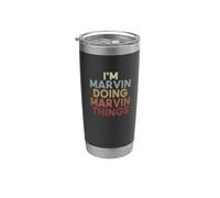 Marvin Name Marvin Personalized Name First Given Bicchiere termico in acciaio inox doppia parete