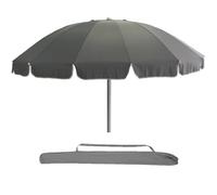Marvin Ombrellone da Spiaggia Sunbeach Antivento Inclinabile con Borsa Portatile Mare Giardino 220cm e Palo in Alluminio (Grigio)