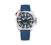 MARVIN Orologio svizzero da uomo con movimento automatico, casual, con cinturino in gomma blu, quadrante in vetro zaffiro, lancette e indici delle ore luminosi, impermeabile fino a 200 m, per