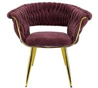 Marvin Poltrona Mavi In Velluto Intrecciato Con Gambe In Metallo Dorate Oro Poltroncina Di Design Seduta Imbottita Ergonomica Per Salotto Soggiorno Camera Elegante (Rosa, 1)