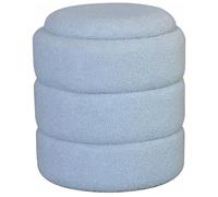Marvin Pouf Contenitore In Tessuto Morbido Poggiapiedi CHUBBY Sgabello per Casa Soggiorno Camera da Letto Salotto Divano Tavolino Rotondo Poltrona (Grigio)