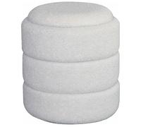 Marvin Pouf Contenitore In Tessuto Morbido Poggiapiedi CHUBBY Sgabello per Casa Soggiorno Camera da Letto Salotto Divano Tavolino Rotondo Poltrona (Beige)