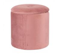 Marvin Pouf Contenitore in Velluto Selina Sgabello Salvaspazio con Vano Portaoggetti Seduta Moderna Elegante per Soggiorno Camera da Letto (Rosa)