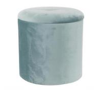 Marvin Pouf Contenitore in Velluto Selina Sgabello Salvaspazio con Vano Portaoggetti Seduta Moderna Elegante per Soggiorno Camera da Letto (Turchese)