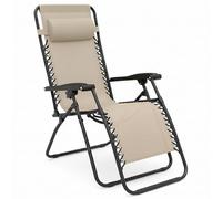 Marvin Sdraio Reclinabile Gravity da Giardino, Lettino Relax Pieghevole in Acciaio con Schienale Regolabile e Sistema di Blocco, Poltrona Prendisole per Terrazzo, Piscina, Spiaggia e Outdoor (Tortora)