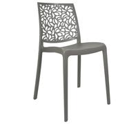 Marvin Sedia Da Interno Esterno Stone In Polipropilene Giardino Impilabile Di Design Sedie Moderne Per Cucina Terrazzo Bar (1, Tortora)