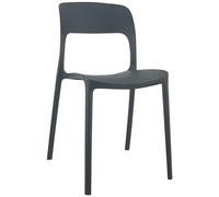 Marvin Sedia In Polipropilene Marte Ergonomica Arredo di Design Esterno e Interno da Giardino Impilabile Sedie Moderne Resistenti per Cucina Terrazzo Locali Commerciali (Nero, 1)