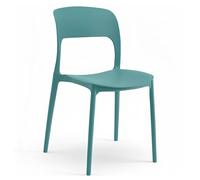 Marvin Sedia In Polipropilene Marte Ergonomica Arredo di Design Esterno e Interno da Giardino Impilabile Sedie Moderne Resistenti per Cucina Terrazzo Locali Commerciali (1, Petrolio)
