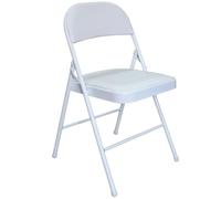 Marvin Sedia Kant Pieghevole Imbottita Portatile Salvaspazio in Metallo Richiudibile Sedie per Cucina Giardino Camera Sale Eventi Ufficio (White)