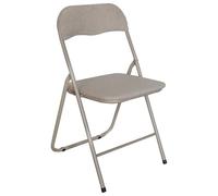 Marvin Sedia Pieghevole Imbottita Teddy in Tessuto Bouclè da Interno Ufficio Casa Resistenti Ferro Leggere Colorate Comode con Schienale Salvaspazio Portatile (Beige)