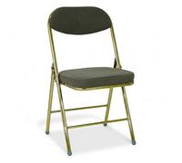 Marvin Sedia Pieghevole Imbottita Vittoria in Metallo Oro - Salvaspazio Richiudibile, Confortevole e Compatta per Cucina, Sala Riunioni, Eventi, Ufficio o Casa (Tortora/Oro)