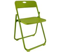 Marvin Sedia Pieghevole Salvaspazio Tiny Portatile Richiudibile da Interno Esterno Giardino Campeggio Ufficio Strutura in Ferro e Pvc Sedie Leggere Colorate Comode con Schienale (Verde Mela)