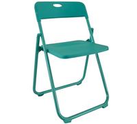 Marvin Sedia Pieghevole Salvaspazio Tiny Portatile Richiudibile da Interno Esterno Giardino Campeggio Ufficio Strutura in Ferro e Pvc Sedie Leggere Colorate Comode con Schienale (Verde Acqua)