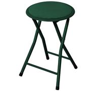 Marvin Sgabello Pieghevole in Velluto e Metallo Amanda Tondo Richiudibile Salvaspazio Portatile (Verde)