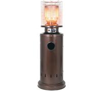 Marvin Stufa a Gas da Esterno, Riscaldatore Gpl Portatile con Ruote FIRE, Bruciatore Riscaldante Arredo, per Terrazzo Patio Giardino Locali Ristoranti Bar, In Acciaio Potenza 13 Kw (Moka)