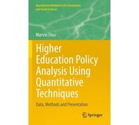 Marvin Titus Higher Education Policy Analysis Using Quantitative Tec (Tascabile)