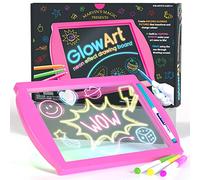 Marvin's Magic - Amazing Glow Art Light Up Kids Drawing Tablet - Set Artistico per Bambini - Include Tavolo da Disegno Effetto Neon con Un Supporto Integrato e 4 Penne magiche Fluorescenti - Rosa