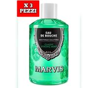Marvis Collutorio Eau De Bouche Mouthwash 400 ml Classic Strong Mint - 3 Pezzi