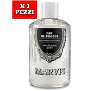 Marvis Collutorio Eau De Bouche Mouthwash 400 ml Whitening Mint - 3 Pezzi