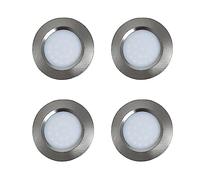 MARVIX 4 x luci LED da 12 V/24 V, con interruttore touch, dimmerabile, per camper, caravan, motorhome e campervan, faretti a incasso, bianco caldo 3000K