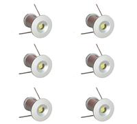 MARVIX 6 mini faretti LED da 12 V, 0,5 W, IP65, impermeabili, luce blu, per roulotte, camper, barche o downlight