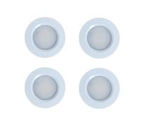 MARVIX Luci interne a LED bianche per camper, 12 V 24 V, faretti da incasso bianchi dimmerabili, 3000 K, luce bianca calda super luminosa (bianco caldo (3000 K), confezione da 4